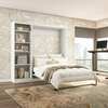 Bestar Bestar Pur Full Murphy Bed with Shelving Unit (84W) in White 26898-17